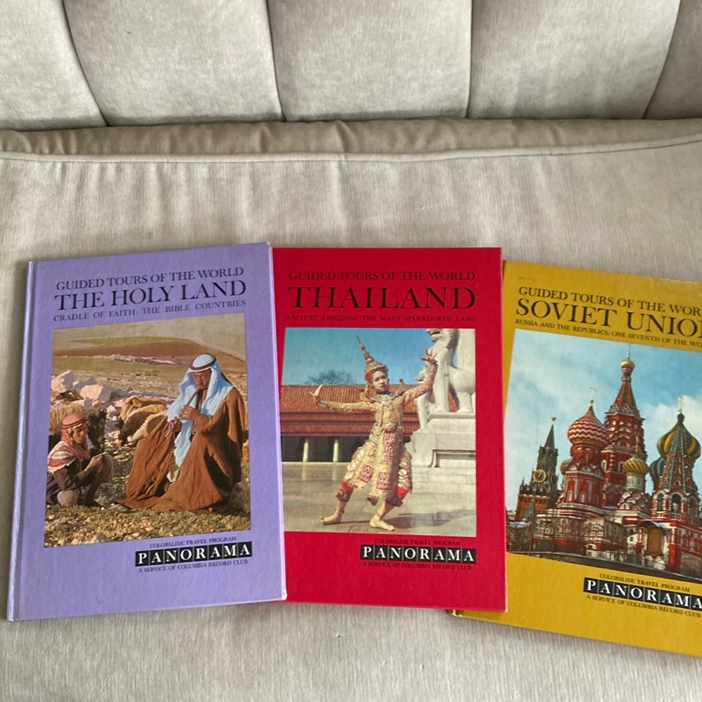 Panorama 1961 Vintage Educational Books Soviet Union - Thailand - The Holy Land
